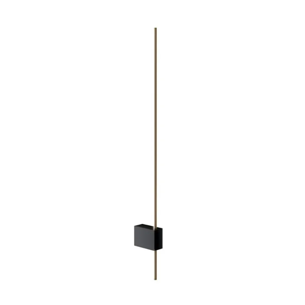 Væglamper ^ Maytoni LED-væglampe Pars, 62,3 cm, sort/guld, aluminium
