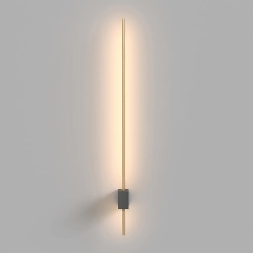 Væglamper ^ Maytoni LED-væglampe Pars, 62,3 cm, sort/guld, aluminium