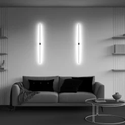 Maytoni Gang|Væglamper > LED-væglampe Pars, 105 cm, sort/guld, aluminium