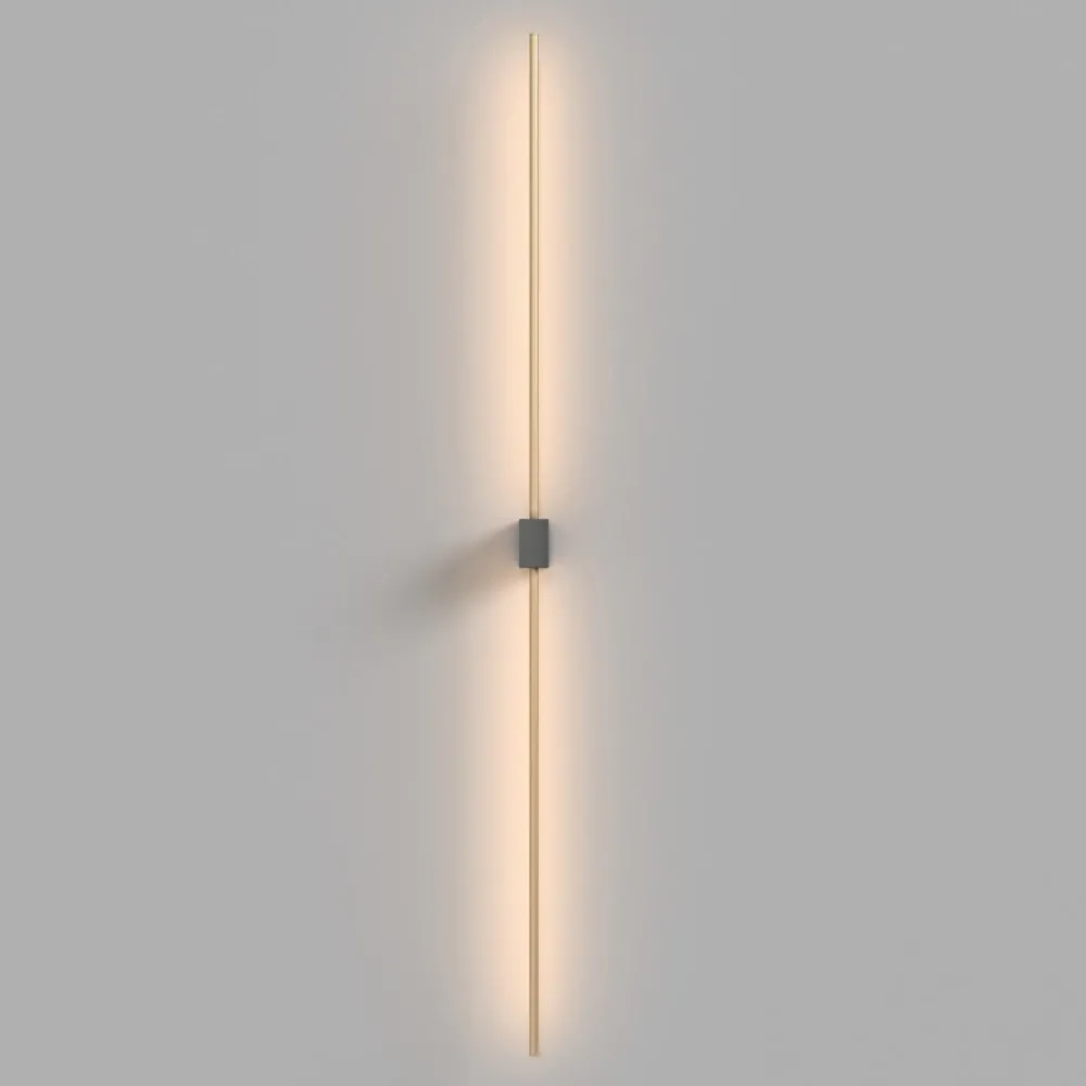 Maytoni Gang|Væglamper > LED-væglampe Pars, 105 cm, sort/guld, aluminium