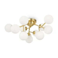 Maytoni Loftlamper|Loftlamper > loftlampe Dallas, 12 lyskilder, guldfarvet/hvid