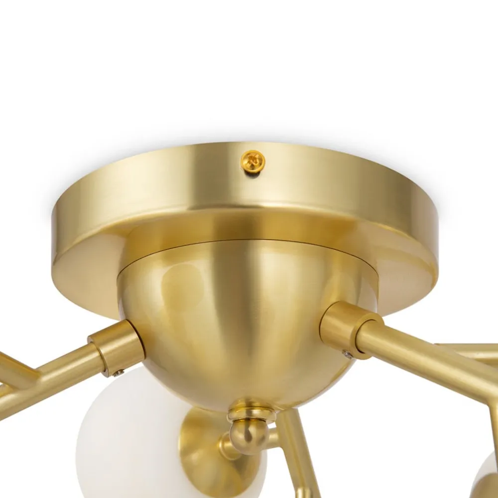 Maytoni Loftlamper|Loftlamper > loftlampe Dallas, 12 lyskilder, guldfarvet/hvid