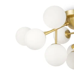 Maytoni Loftlamper|Loftlamper > loftlampe Dallas, 12 lyskilder, guldfarvet/hvid