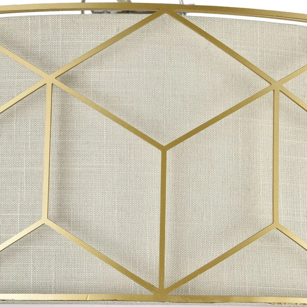 Loftlamper ^ Maytoni loftlampe Messina, Ø 57 cm, beige, linned