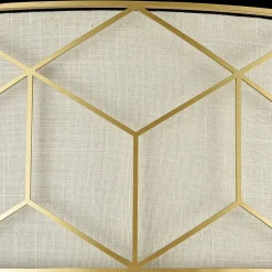 Loftlamper ^ Maytoni loftlampe Messina, Ø 57 cm, beige, linned