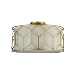 Maytoni Loftlamper > loftlampe Messina, Ø 43 cm, beige, linned