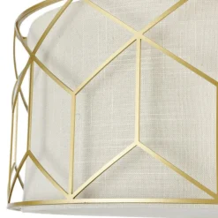 Maytoni Loftlamper > loftlampe Messina, Ø 43 cm, beige, linned