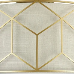 Maytoni Loftlamper > loftlampe Messina, Ø 43 cm, beige, linned