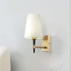 Væglamper ^ Maytoni væglampe Zaragoza, guldfarve/hvid, tekstil