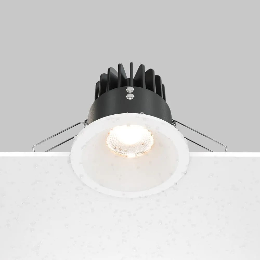 Loftlamper|Indbygningsspots ^ Maytoni Zoom LED-indbygningslampe 930 IP65 rund triac, hvid