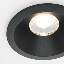 Maytoni Indbygningsspots > Zoom LED-indbygningslampe 930 IP65 rund triac, sort