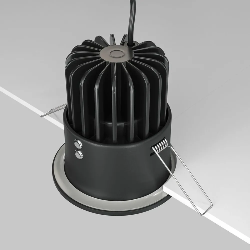 Maytoni Indbygningsspots > Zoom LED-indbygningslampe 930 IP65 rund triac, sort