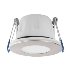 Loftlamper|Indbygningsspots ^ MEGAMAN LED-indbygningsspot Tego Slim, 10-pak, 4.000 K, nikkel