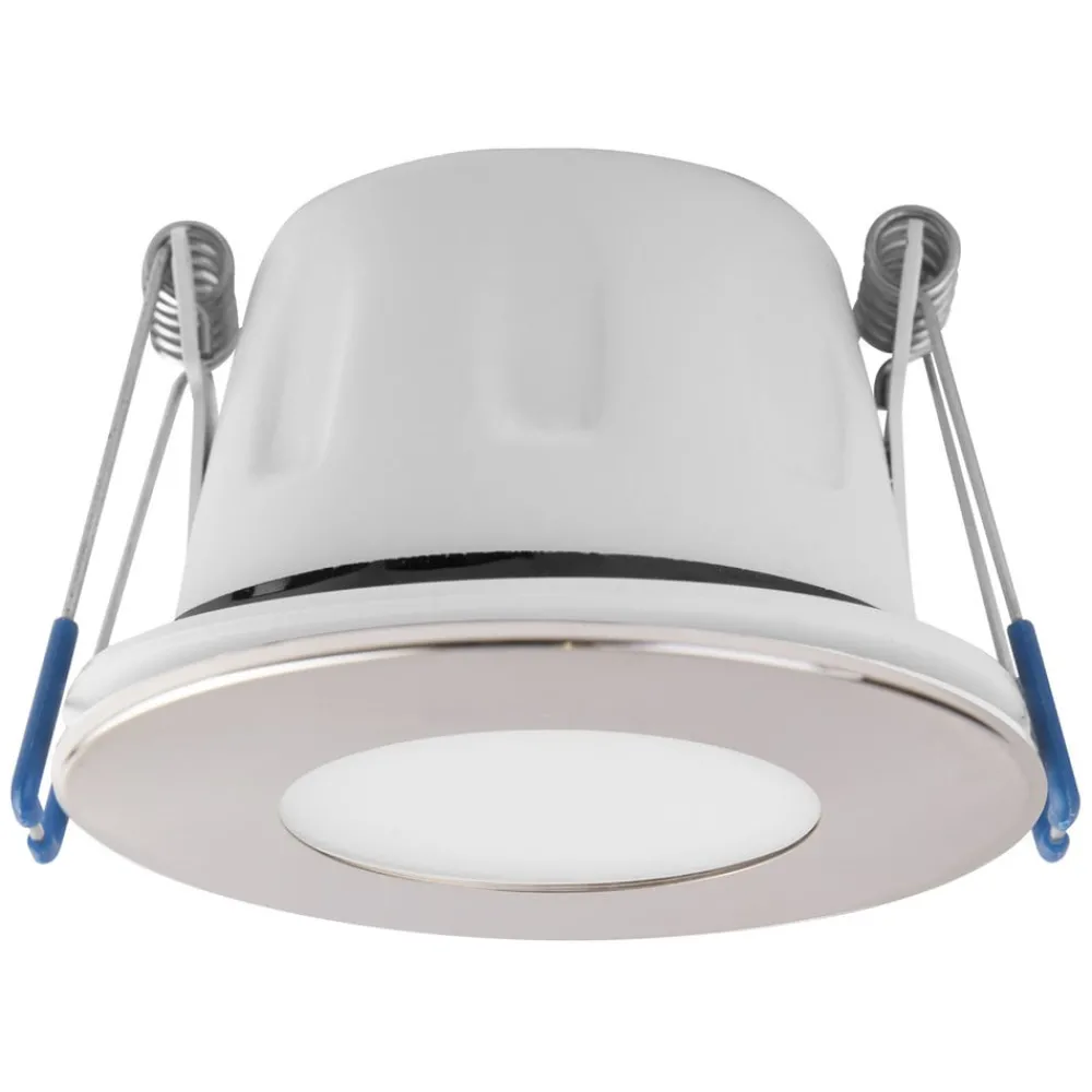 MEGAMAN Loftlamper > LED-indbygningsspot Tego Slim, 4.000 K, nikkel, IP65, 1 stk.