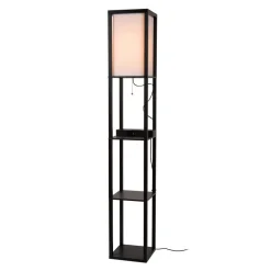 Lucide Gang|Gulvlamper > Menno gulvlampe, sort, 162,7 cm, trådløs oplader