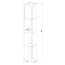 Lucide Gang|Gulvlamper > Menno gulvlampe, sort, 162,7 cm, trådløs oplader