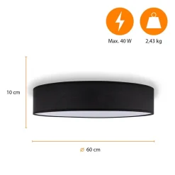 Loftlamper ^ Smartwares Mia loftslampe, sort, Ø 60 cm