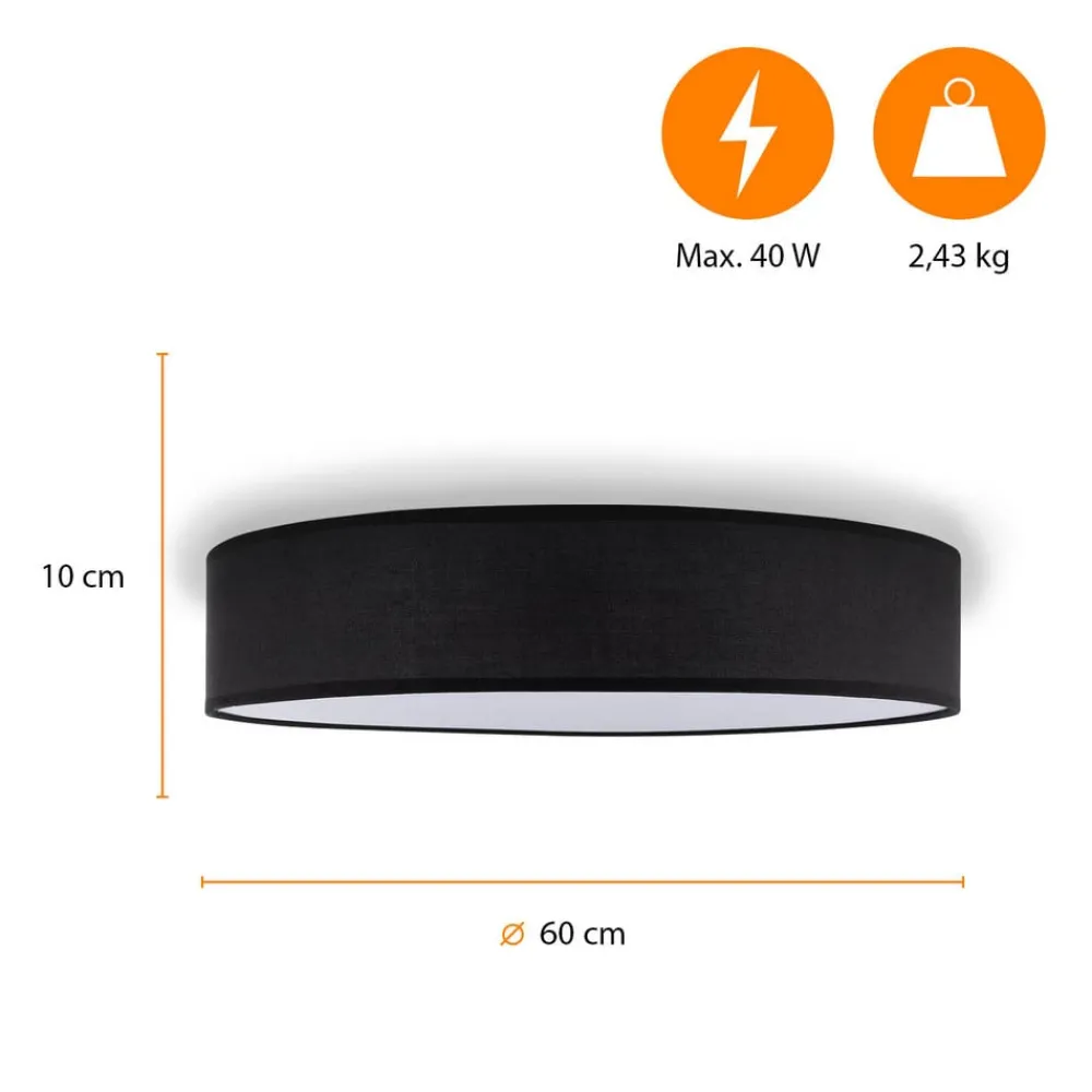 Loftlamper ^ Smartwares Mia loftslampe, sort, Ø 60 cm