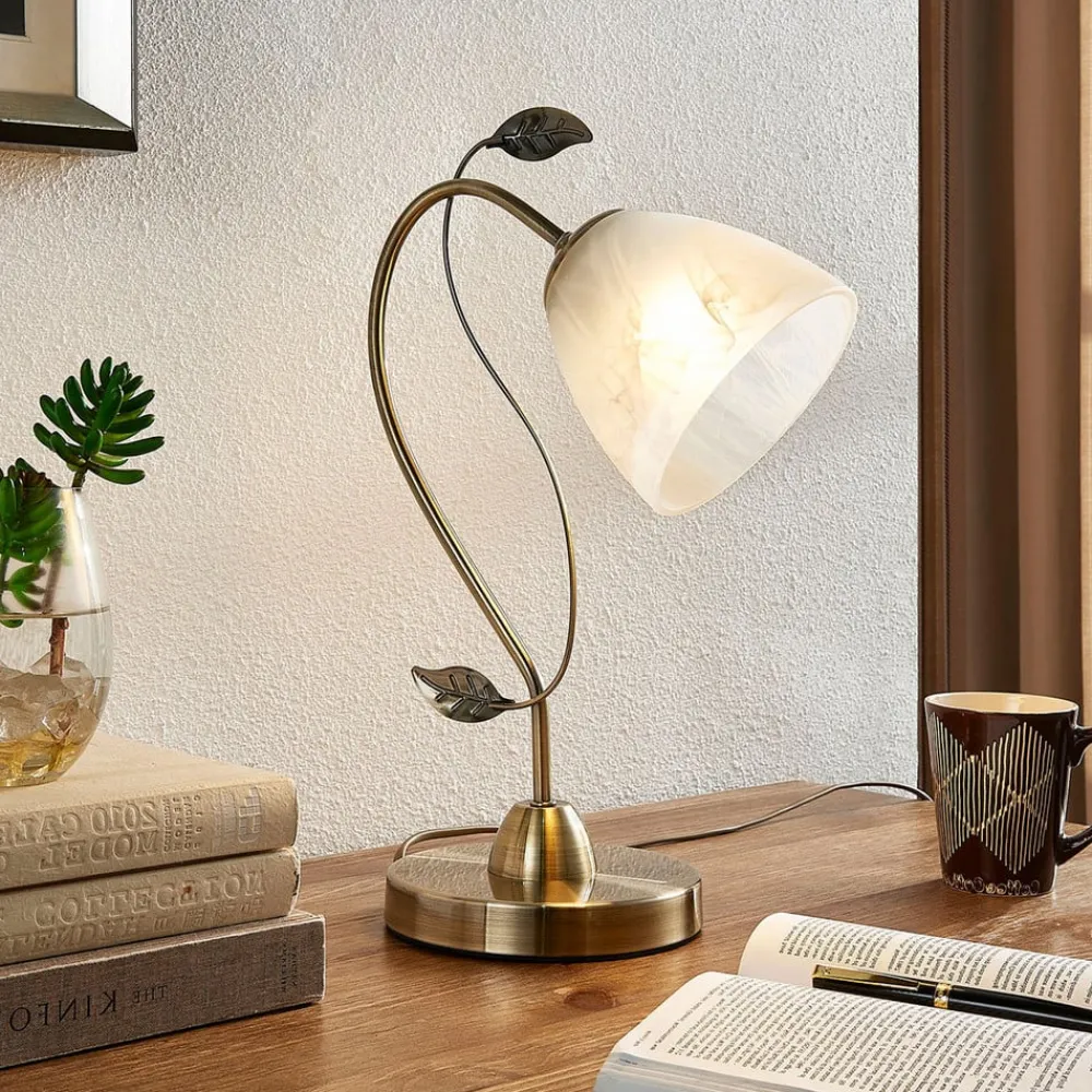 Gang|Bordlamper ^ Lindby Michaline - tiltalende bordlampe