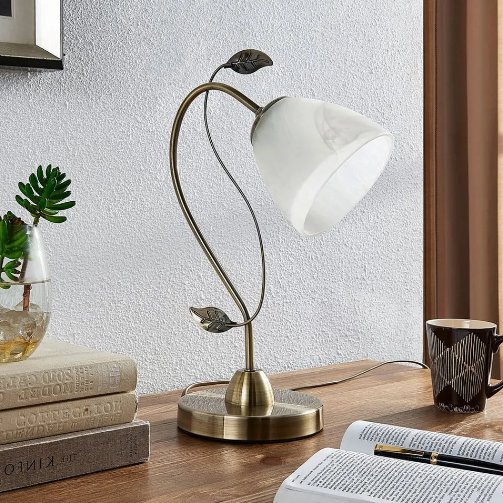Gang|Bordlamper ^ Lindby Michaline - tiltalende bordlampe