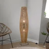 Reality Leuchten Gulvlamper > Miki gulvlampe, brun, højde 103 cm, papir