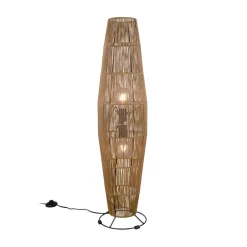 Reality Leuchten Gulvlamper > Miki gulvlampe, brun, højde 103 cm, papir