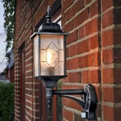Væglampe Med Sensor|Væglamper ^ Konstsmide Milano udendørs væglampe med bevægelsessensor