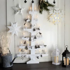 Dekorationsbelysning|Julepynt ^ STAR TRADING Mini dekostjerne af metal, hvid