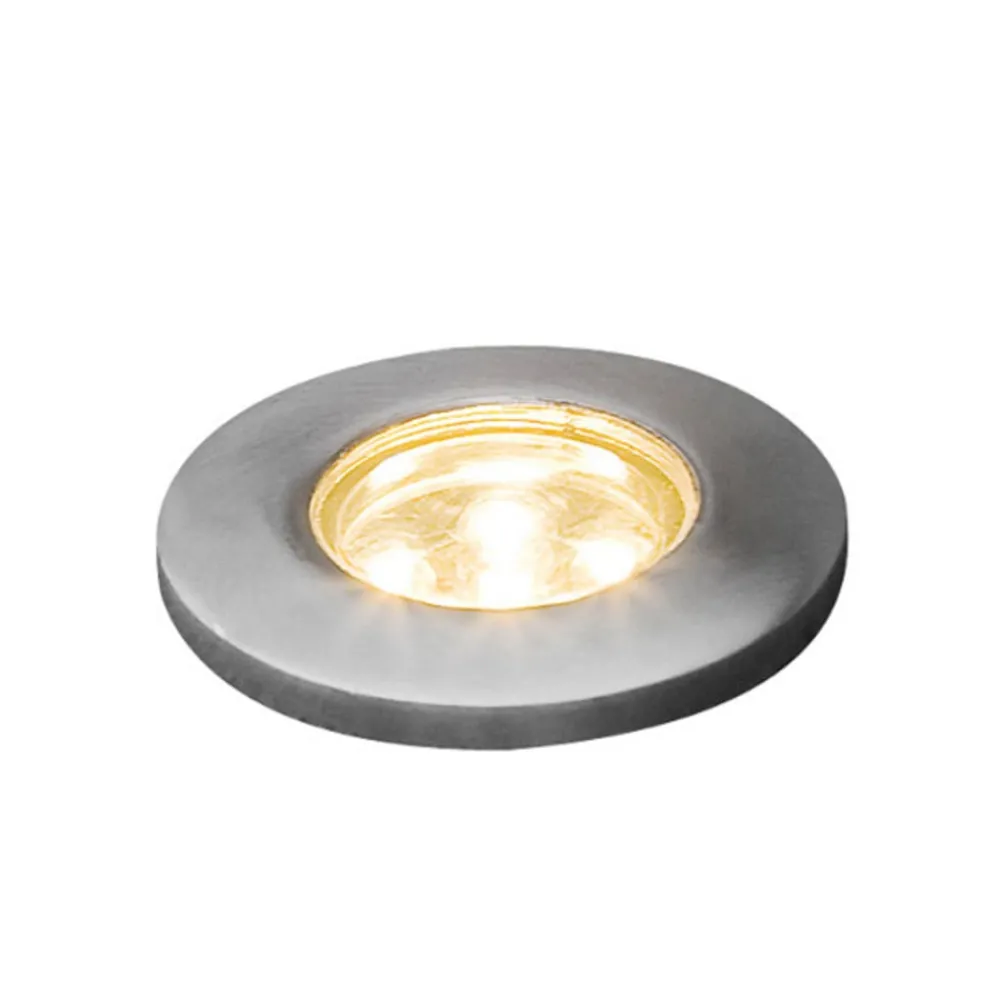 Nedgravet Udebelysning ^ Konstsmide Mini-LED-nedgravningsspot, 6 stk., flad