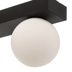Markslöjd Loftlamper|Loftlamper > Mini loftlampe til bad, 3 lyskilder, sort, glas/metal