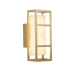 Searchlight Væg- Og Spejllamper > Mirage LED-væglampe, højde 25 cm, guld, stål, IP44