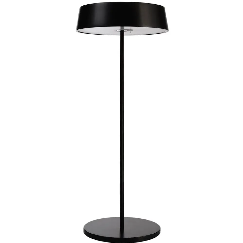 Dekorationsbelysning|Terrassebelysning ^ Deko-Light Miram LED-bordlampe med batteri, kan dæmpes, sort
