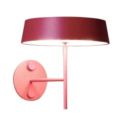 Terrassebelysning ^ Deko-Light Miram LED-væglampe m batteri, kan dæmpes, rubinrød