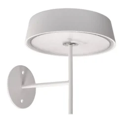 Terrassebelysning|Væglamper ^ Deko-Light Miram LED-væglampe med batteri, kan dæmpes, hvid
