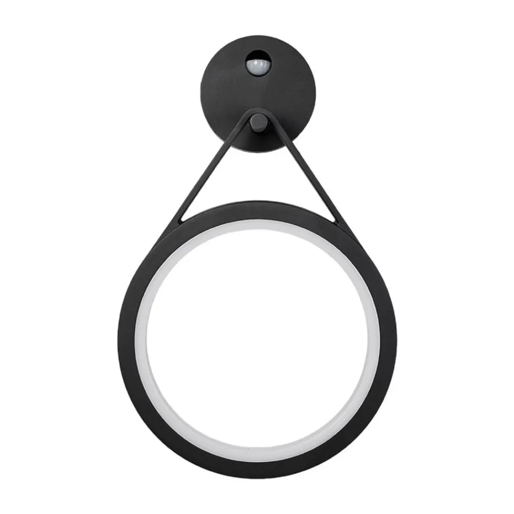 Lucande Væglamper > Mirco udendørs LED-væglampe med sensor, ringformet