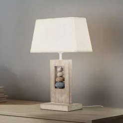 ONLI Bordlamper > Miriel bordlampe, højde 46 cm, tekstil, træ