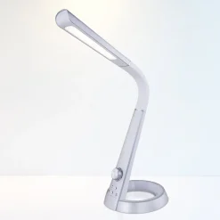Globo Arbejdsrum/Kontor > Mitti LED-bordlampe med USB-port, sølv/hvid