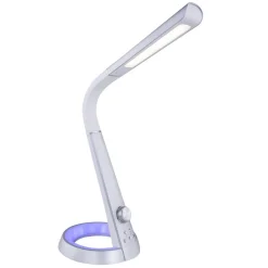 Globo Arbejdsrum/Kontor > Mitti LED-bordlampe med USB-port, sølv/hvid