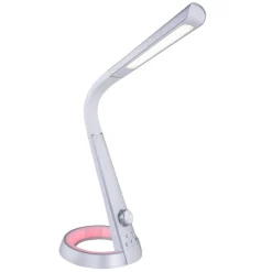 Globo Arbejdsrum/Kontor > Mitti LED-bordlampe med USB-port, sølv/hvid