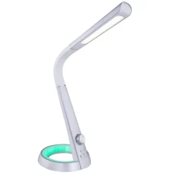 Globo Arbejdsrum/Kontor > Mitti LED-bordlampe med USB-port, sølv/hvid