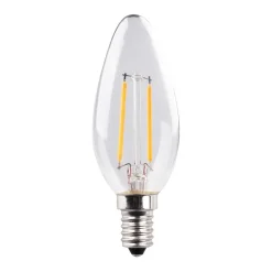 Müller-Licht Filament Pære > LED stearinlys E14 2,2 W glødetråd 2.700 K klar 2 stk