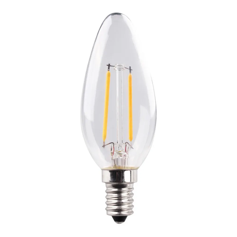 Müller-Licht Filament Pære > LED stearinlys E14 2,2 W glødetråd 2.700 K klar 2 stk