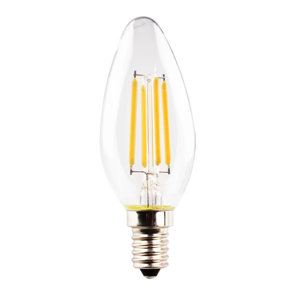 Filament Pære ^ Müller-Licht Müller Licht LED-stearinlys E14 4W 827 glødetråd