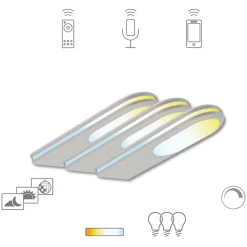 Loftlamper|Indbygningsspots ^ tint Müller Licht LED-underskabsbelysning Armaro, 3 enheder