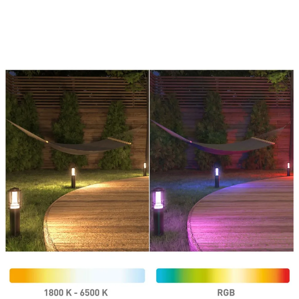 Udendørs Spot ^ tint Müller Licht Petunia LED-gadelampe sæt med 3 stk