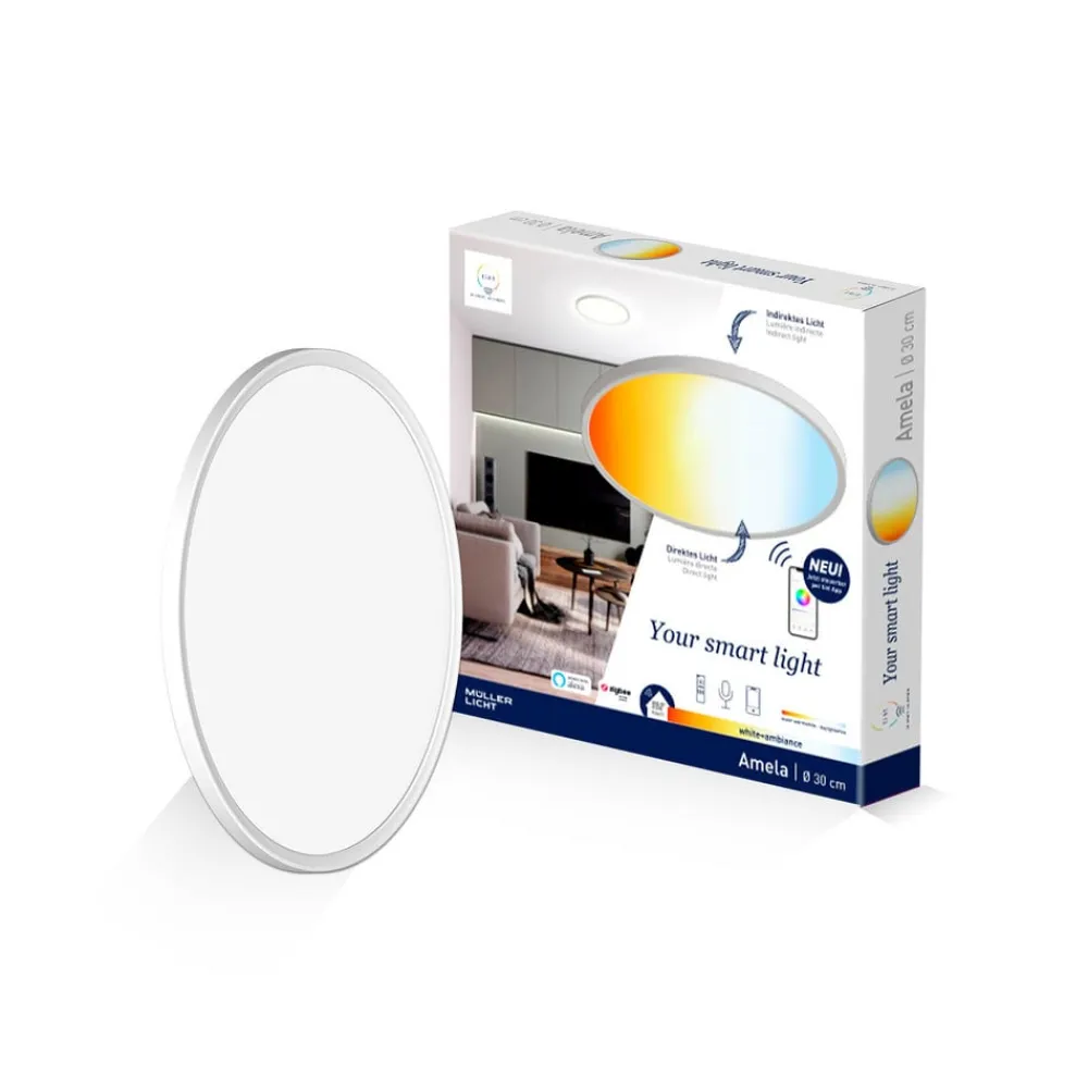 tint Arbejdsrum/Kontor|Loftlamper > Müller Licht Smart LED-loftlampe Amela, Ø 30 cm