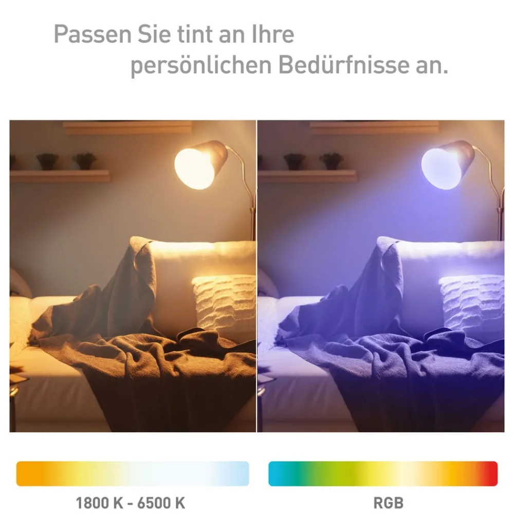 Dæmpbar Led-Pære|Smarte Lyskilder ^ tint Müller Licht white+color LED GU10 6 W 350 lm
