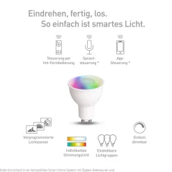 Dæmpbar Led-Pære|Smarte Lyskilder ^ tint Müller Licht white+color LED GU10 6 W 350 lm