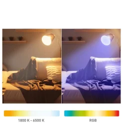 Dæmpbar Led-Pære|Smarte Lyskilder ^ tint Müller Licht white+color Set 2xE27+styreenhed