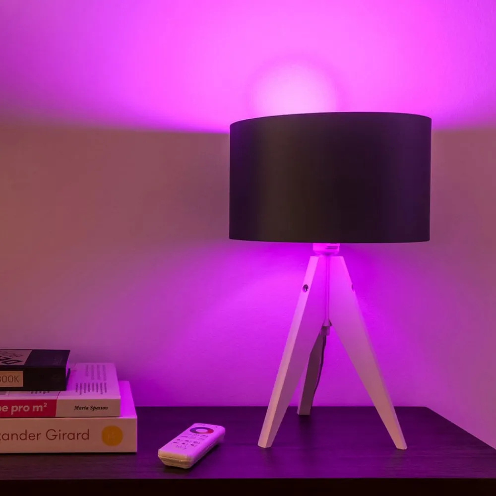 Dæmpbar Led-Pære|Smarte Lyskilder ^ tint Müller Licht white+color Set 2xE27+styreenhed